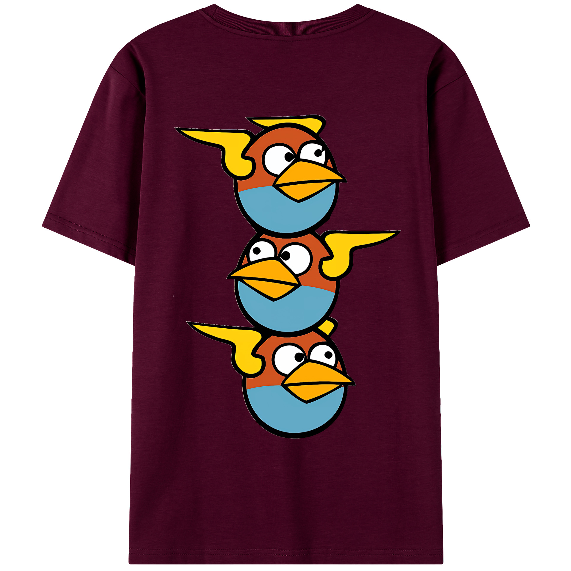 （画像用） Angry Birds アングリーバード レディース半袖Tシャツ(バックプリント)
